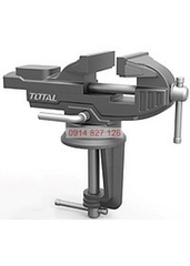 Ê tô kẹp bàn mâm xoay TOTAL, ê tô kẹp cơ khí, lực kẹp 1000-2500kg