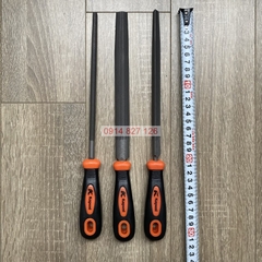 Dũa mài kim loại đa năng tay cầm TPR cao cấp KAPUSI 200mm K-3761 hình tròn, K-3746 bán nguyệt, K-3751 tam giác