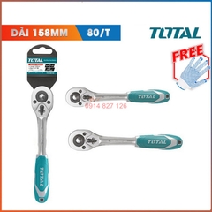 Bộ đầu tuýp 20 chi tiết 1/4inch TOTAL THT141201 mở bu long đai ốc trong việc tháo lắp, sửa chữa