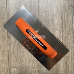 Bàn xoa răng cưa (bay răng cưa) KAPUSI Japan, lưỡi thép cán nhựa cam chắc chắn, Bh 12 tháng  diy-vietnam