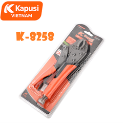 Kìm Chết Tay Bọc Nhựa Cam Đen Kapusi K-8258 Mỏ Cong – Thép Trắng Cao Cấp, Kẹp Chắc Không Gian Hẹp, BH 12 tháng