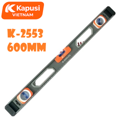 THƯỚC THỦY CAO CẤP CÓ TAY HÍT 600mm KAPUSI K-2553 – NHÔM ĐÚC, NAM CHÂM NEODYMIUM, ĐO NGANG DỌC NGHIÊNG, BH 12 tháng