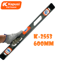 THƯỚC THỦY CAO CẤP CÓ TAY HÍT 600mm KAPUSI K-2553 – NHÔM ĐÚC, NAM CHÂM NEODYMIUM, ĐO NGANG DỌC NGHIÊNG, BH 12 tháng