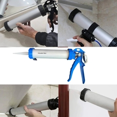 Súng Bắn Keo Silicon 9 Inch KOURITSU T14001 Vỏ Nhôm Tay Nhựa Cứng - Súng Bơm Keo Cầm Tay Bảo Hành 12 Tháng