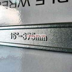 Mỏ Lết Cán Trơn 15 Inch 375mm KOURITSU Thép Hợp Kim - Mỏ Lết Thường Cỡ Lớn Độ Mở 50mm Tôi Nhiệt Luyện Siêu Cứng, BH12T