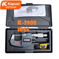 Thước Kẹp Cơ PANME Kapusi K-2908 và K-2909 ĐỘ CHIA 0.001MM, chất liệu thép cứng, trang bị màn hình LCD, Bh 12 tháng