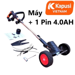 Máy Cắt Cỏ Pin Kapusi K-67003 Không Chổi Than – Dùng Pin 21V, Trang bị khóa an toàn, Đa Phụ Kiện, Gọn Nhẹ, Bh 12 tháng