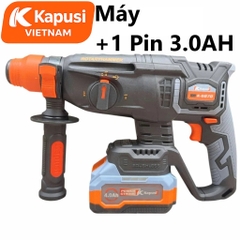 Máy Khoan Đục Bê Tông Pin 21V Kapusi K-6870 – Brushless, 3 Chức Năng, Lực Đập 3.0J, Đầu SDS, Khoan 26mm, BH 12 tháng