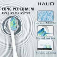 Bàn chải điện sóng âm Haum H351 - Màu hồng