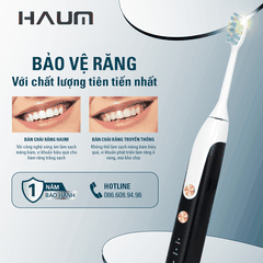 Bàn chải điện sóng âm Haum H351 - Màu đen