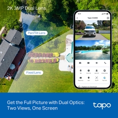 Camera IP Wifi TP-Link TAPO C246D dual lens 2K 3MP - Camera Ngoài Trời Quay Quét 360 không góc chết, dành cho khách cần "Nhìn xa trông rộng - An tâm tuyệt đối"