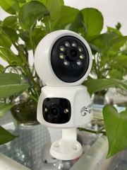 (Mới) Camera Wifi Yoosee QS416 với 2 Mắt Trong Nhà Góc Rộng, Xoay 360 Độ Có Màu Ban Đêm - Hỗ Trợ Đàm Thoại 2 Chiều - Mắt cố định vẫn có LED trợ sáng (Cải tiến từ QS415 cũ không có)