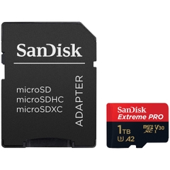 (Pre-Order 2H) Thẻ nhớ 1TB SanDisk Extreme PRO microSDXC, V30, U3, C10, A2, UHS-I, 200MB/s R, 140MB/s W, 4x6, SD adaptor.