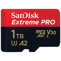 (Pre-Order 2H) Thẻ nhớ 1TB SanDisk Extreme PRO microSDXC, V30, U3, C10, A2, UHS-I, 200MB/s R, 140MB/s W, 4x6, SD adaptor.