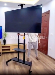 Khung treo tivi DI ĐỘNG có 4 bánh xe | Có giá để Camera phía trên | Tùy mẫu có đế bằng để loa bên dưới