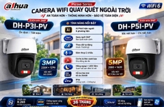 (2) Wifi Dahua P3I 3MP và P5I 5MP --- Xoay 360 Ngoài trời | Bảo hành 24 tháng