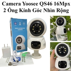 (Mới) Camera Wifi Yoosee QS416 với 2 Mắt Trong Nhà Góc Rộng, Xoay 360 Độ Có Màu Ban Đêm - Hỗ Trợ Đàm Thoại 2 Chiều - Mắt cố định vẫn có LED trợ sáng (Cải tiến từ QS415 cũ không có)