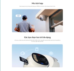 POE or LAN Outdoor IMOU PS8D 3MP / PS8D 5MP - Camera IP dạng DOME, IP67, Có mic, Có màu, Led xanh đỏ, tích hợp AI nhận diện người & xe
