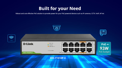 Switch D-Link hỗ trợ POE, tốc độ 100Mbps (3 Năm | Vỏ Sắt)