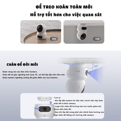 EZVIZ H7C Dual 8MP Camera Wi-Fi 2 mắt 2 khung 4MP + 4MP (Chân đế thiết kế thông minh)