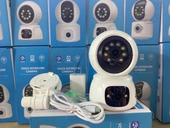 (Mới) Camera Wifi Yoosee QS416 với 2 Mắt Trong Nhà Góc Rộng, Xoay 360 Độ Có Màu Ban Đêm - Hỗ Trợ Đàm Thoại 2 Chiều - Mắt cố định vẫn có LED trợ sáng (Cải tiến từ QS415 cũ không có)