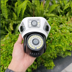 Camera Wi-Fi 4 mắt 3 khung hình YOOSEE Q54D-12MP (Mắt giả ở giữa có 6 LED TRÒN, 3 khung hình giám sát 3 khu vực cùng lúc, đàm thoại, có màu, 2 anten, thùng 12 hộp)