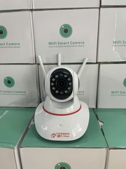 Camera Wifi YS-00 trong nhà, cổng sạc Micro-USB 5V, Có màu ban đêm, Xoay 360 độ , Đàm thoại, Báo động siêu to, kết nối WIFI - Không có cổng LAN ( Thường gọi Ba Râu | 3 Râu | Logo 15MP)