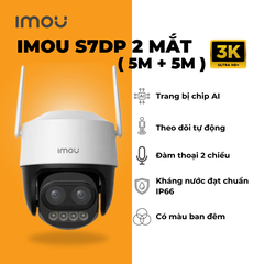 (ZOOM 12.0X) IMOU S7DP 5MP - Camera Wi-Fi Cruiser Z | Zoom xa cận cảnh, rõ mặt, rõ biển số xe