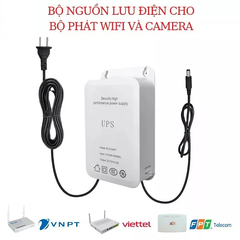 Bộ Lưu Điện UPS 12V 3600mAH dạng móc treo, kháng nước dành cho Camera ngoài trời (Lưu điện 3h - 8h tùy chế độ ghi hình | Bảo hành 6 Tháng)
