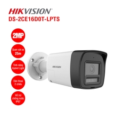 (3) Analog Camera Hikvision THÂN 2MP, mã 16D0T - 4 chuẩn kết nối TVI/AHD/CVI/CVBS có nút chuyển