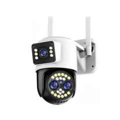 YOOSEE Q26 (Camera Wi-Fi 2 mắt 2 khung hình + 1 mắt zoom 12X | Tích hợp đèn báo động đỏ, chống trộm | Hộp Carton | Thùng 12c)