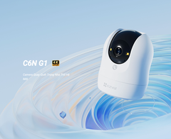 EZVIZ C6N G1 4K 8MP - Camera Wi-Fi "Lão Hói" với góc dọc tới 85 độ, Chạm để gọi điện, Đàm thoại 2 chiều, Ghi hình màu ban đêm, đặc biệt có True-WDR