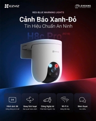 *(5.0Ghz) EZVIZ H8c Pro Wi-Fi 3K (5MP, đèn ĐỎ XANH) - Cảnh báo tức thì, Hợp chuẩn An ninh | Đêm vẫn có màu | Đàm thoại | Xoay 360 | Tích hợp luôn AI nhận diện người và xe | Wifi 2 tần số 2.4Ghz và 5.0Ghz - Mua kèm H3C/C3TN 2MP, giảm 20,000đ