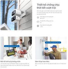Camera IP Wifi TP-Link TAPO C246D dual lens 2K 3MP - Camera Ngoài Trời Quay Quét 360 không góc chết, dành cho khách cần "Nhìn xa trông rộng - An tâm tuyệt đối"