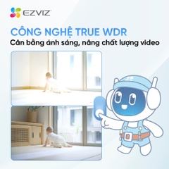 EZVIZ H6C G1 4K 8MP - Camera Wi-Fi "Anh Hói" với góc dọc tới 85 độ, Chạm để gọi điện, Đàm thoại 2 chiều, Ghi hình màu ban đêm, đặc biệt có True-WDR