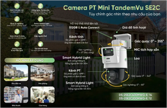 IP Camera Speed Dome 4MP Hikvision 2 mắt 2 khung hình DS-2SE2C400MWG-E/14 và  PTZ DS-2SE3C404MWG-E/14