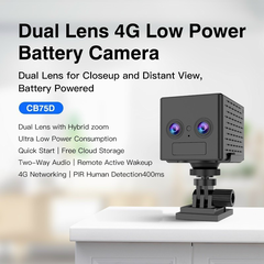 4G Camera O-KAM PRO CB75D-4G - Camera 1080P, sim 4G, có pin 3000mAh, 2 mắt kép