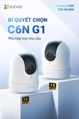 (3) EZVIZ C6N G1 Series  2K | 3K | 4K (Nổi bật với góc nhìn rộng và chống ngược sáng tốt hơn | Ban đêm có Màu | Đàm thoại | Xoay 360 | Thùng 30c)