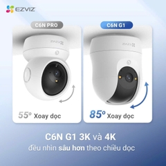 (3) EZVIZ C6N G1 Series  2K | 3K | 4K (Nổi bật với góc nhìn rộng và chống ngược sáng tốt hơn | Ban đêm có Màu | Đàm thoại | Xoay 360 | Thùng 30c)