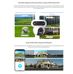 (Quà) 4G Ezviz HB90x Dual 8MP - Camera NLMT 2 măt ngoài trời | Dây 3 mét | Sạc 10W | Pin 10.400 mAh | IP65 | Có 4G, Có Wifi luôn | CS-HB90x/SP-R100 (4MP+4MP W4GA)