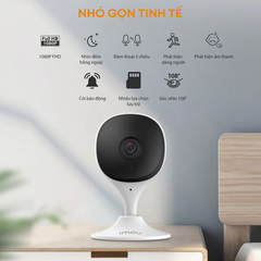 (5) Camera Wi-Fi 3MP IMOU C32SP, phong cách Cube (Đàm thoại 2 chiều | Đế nam châm hít sắt cực mạnh | nhận thẻ 512GB | Onvif | H.265)
