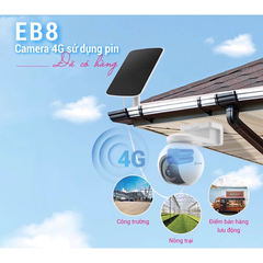 EZVIZ EB8 4G + Tấm pin năng lượng mặt trời 5W | Pin 10.400 mAh
