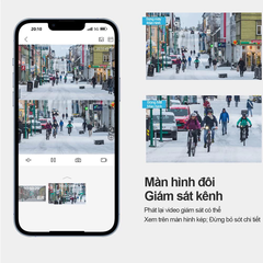 (Mới) Camera Wifi Yoosee QS415 với 2 Mắt Trong Nhà Góc Rộng, Xoay 360 Độ Có Màu Ban Đêm - Hỗ Trợ Đàm Thoại 2 Chiều - Logo 16MP