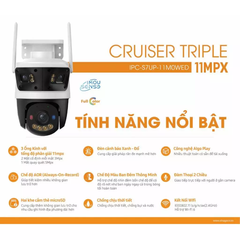 Camera Wi-Fi 11MP IMOU S7UP (Cruiser Z 3MP + 3MP + 5MP I 3 mắt 3 khung hình | Thùng 12c)