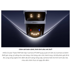 Camera Wi-Fi 11MP IMOU S7UP (Cruiser Z 3MP + 3MP + 5MP I 3 mắt 3 khung hình | Thùng 12c)