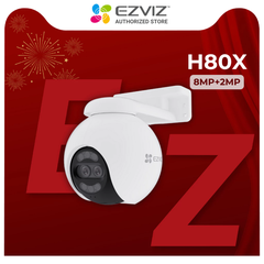 EZVIZ H80x Camera Wi-Fi ngoài trời 8MP+2MP Pan & Tilt Camera 4mm (87°) Dual Fixed Lens