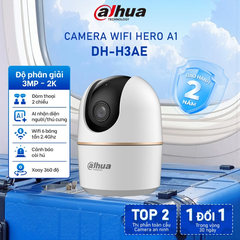Wifi Dahua H3AE-AI (3.0) - Hero A1 Xoay 360 trong nhà, Đàm thoại 2 chiều ,Theo dõi chuyển động