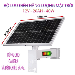 (Kèm cam tặng QUÀ) Tấm Panel Năng lượng mặt trời 12V dành cho tất cả 4G Camera nguồn 12V các hãng như Imou, Ezviz, Hikvision, Dahua, Kabe, Yoosee... Công suất sạc 40W-80W và Pin 20Ah-30Ah | Bảo hành 12 Tháng, riêng PIN 6 Tháng | LƯU Ý: ko bảo hành rơi vỡ do chành xe vận chuyển | Áp dụng thùng 3 Cái, mua lẻ +50k