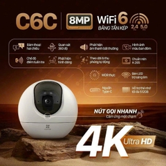 EZVIZ C6C 8MP 4K - Camera Wi-Fi "Vẫy tay gọi điện", Wifi 5.0Ghz, Chống ngược sáng thực
