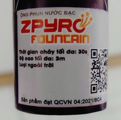 Giàn phun mini - Ống phun nước bạc (Cao 3 mét | 30 giây | Đạt QCVN:04/2021 | Bịch 5 ống tre)